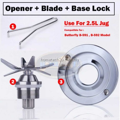 Butterfly Blender Jug Spare Parts Blade Base Opener Key Tool For B-591 B-592 Butterfly Blender Jug Spare Parts Blade Base Opener Key Tool For B-591 B-592