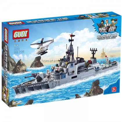 GUDI Military Educational Frigate Building Blocks Toys For Children Kids GUDI Military Educational Frigate Building Blocks Toys For Children Kids