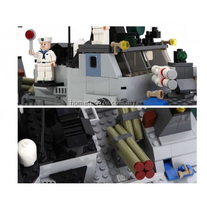 GUDI Military Educational Frigate Building Blocks Toys For Children Kids GUDI Military Educational Frigate Building Blocks Toys For Children Kids