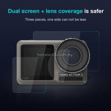 [3pcs] DJI OSMO ACTION Screen Tempered Film Sports Camera Protective Film Set Pocket Camera Accessories Screen Protector