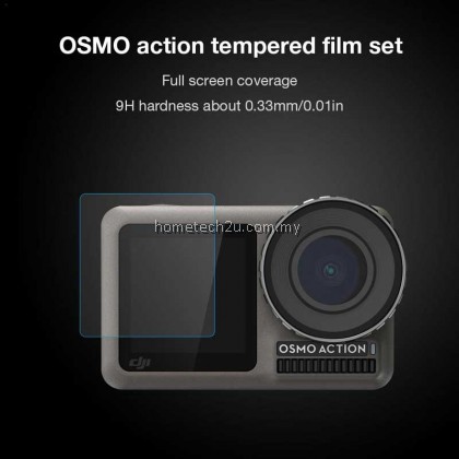 [3pcs] DJI OSMO ACTION Screen Tempered Film Sports Camera Protective Film Set Pocket Camera Accessories Screen Protector