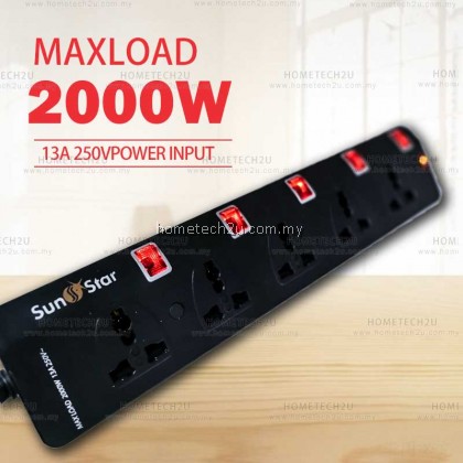 SUNSTAR 3 GANG 5 GANG MULTI EXTENSION TRAILING SOCKET (2M/5M) SUNSTAR 3 GANG 5 GANG MULTI EXTENSION TRAILING SOCKET (2M/5M)