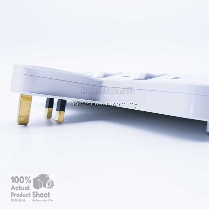 SUNSTAR WALL T-ADAPORT EXTENSION SWITCH SOCKET WITH SURGE PROTECTED (SIRIM APPROVED)