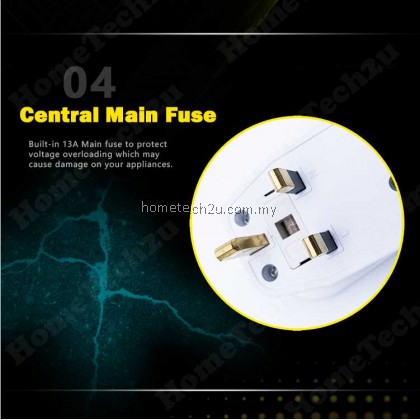 SUNSTAR WALL T-ADAPORT EXTENSION SWITCH SOCKET WITH SURGE PROTECTED (SIRIM APPROVED)