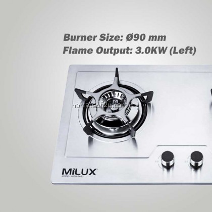 [NEW] Milux Built-In Gas Cooker Hob Stove Fully Stainless Steel Body MGH-S655 