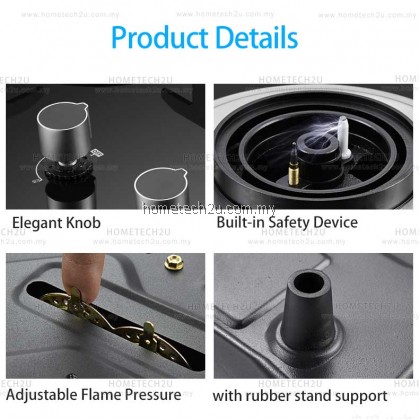 [NEW] Milux Built-In Gas Cooker Hob Stove Fully Stainless Steel Body MGH-S655 