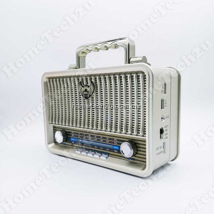 Retro Vintage Portable MP3 USB SD Card FM AM Radio Player (Gold) Retro Vintage Portable MP3 USB SD Card FM AM Radio Player (Gold)