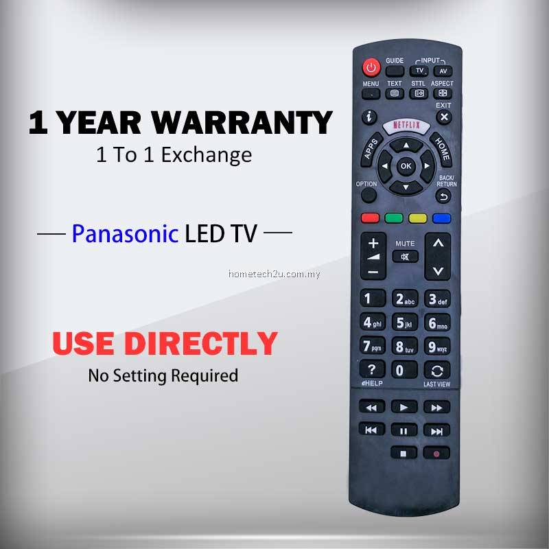 Telecomando sostitutivo N2QAYB001010 per Panasonic VIERA LED Smart TV N2QAYB000842 N2QAYB000074 TX-32CS600E TX-32DS500E TX-32DS600E TX-40CX670E TX-40CX680E TX-40CX700E con pulsante NETFLIX