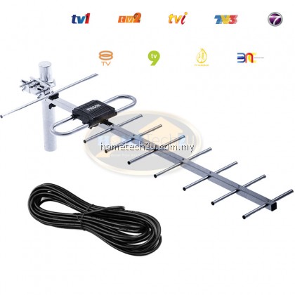 ME Uhf HDTV Digital Antenna Me-10E 10 Element for Myfreeview Antena Mytv DVBT2 [FREE 10Meter Cable]
