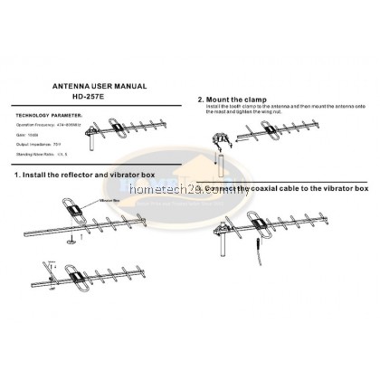 ME Uhf HDTV Digital Antenna Me-10E 10 Element for Myfreeview Antena Mytv DVBT2 [FREE 10Meter Cable]