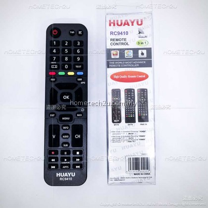 MYTV REMOTE CONTROL MULTI REPLACEMENT HUAYU (RC9410) MYTV REMOTE CONTROL MULTI REPLACEMENT HUAYU (RC9410)