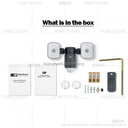 GP Batteries RF2.1 SAFEGUARD Motion Sensor Light LED outdoor floodlight (+ motion detector) GP Batteries RF2.1 SAFEGUARD Motion Sensor Light LED outdoor floodlight (+ motion detector)
