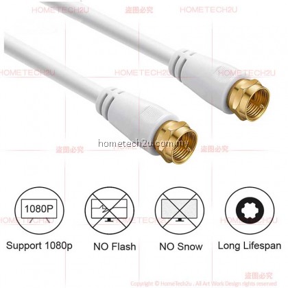 RG6 Coaxial MYTV Astro Digital TV DTT DTV Pure Copper Cable RG 6 Kabel TV F Type Coaxial Cable 3Meter 5 Meter RG6 Coaxial MYTV Astro Digital TV DTT DTV Pure Copper Cable RG 6 Kabel TV F Type Coaxial Cable 3Meter 5 Meter