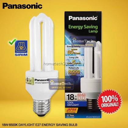 Original Panasonic 18W Energy Saving Bulb 3U Down Light Day Light E27 Screw Type (Sirim Approved Tag)