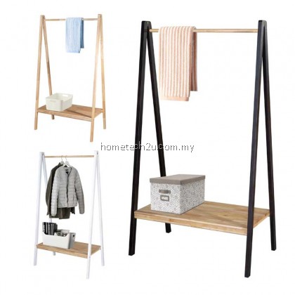 HARTO Modern Simple Wooden Laundry Stand Hanging Coat Rack Clothes Organizer Cloth Hanger Storage Rak Baju (Made In Malaysia) HARTO Modern Simple Wooden Laundry Stand Hanging Coat Rack Clothes Organizer Cloth Hanger Storage Rak Baju (Made In Malaysia)