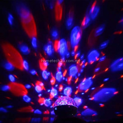 Disco DJ Party Portable Bluetooth Speaker Built-In Light Show Stage Effect Lighting RGB Color Changing LED Crystal Ball Support TF FM