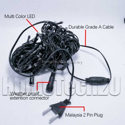 Multi Color 100LED 10M LED String Fairy Light Plug Lamp AC220V Waterproof Raya Christmas Party Wedding Decoration Festival (Non Flash) Multi Color 100LED 10M LED String Fairy Light Plug Lamp AC220V Waterproof Raya Christmas Party Wedding Decoration Festival (Non Flash)