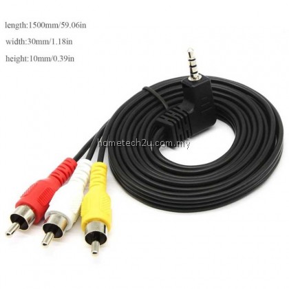TNK Mini L Angle 3.5mm Jack Plug Male to 3 RCA Adapter High Quality 3.5 to RCA Male Audio Video Camcorder AV Cable 1.5M Wire Cord For ASTRO TNK Mini L Angle 3.5mm Jack Plug Male to 3 RCA Adapter High Quality 3.5 to RCA Male Audio Video Camcorder AV Cable 1.5M Wire Cord For ASTRO