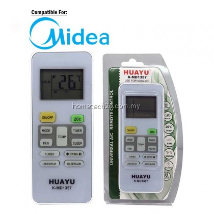 Midea Air Cond Remote Control Aircond Multi Replacement HUAYU (K-MD1357) Air Conditioner Midea Air Cond Remote Control Aircond Multi Replacement HUAYU (K-MD1357) Air Conditioner