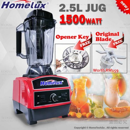 New Original Homelux 2.5L Heavy Duty High Quality Commercial Blender HCB-1500 Big Jug 1500 watt Motor (FREE Original Blade &Opener) New Original Homelux 2.5L Heavy Duty High Quality Commercial Blender HCB-1500 Big Jug 1500 watt Motor (FREE Original Blade &Opener)