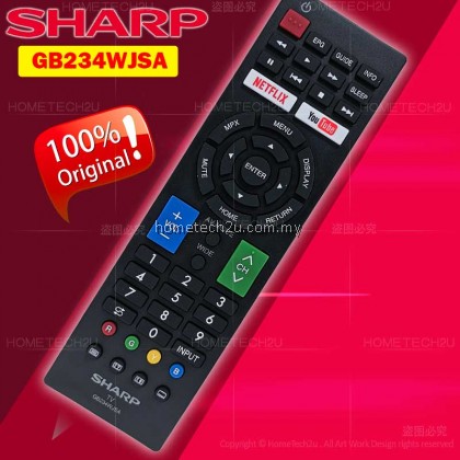 SHARP LCD/LED/SMART TV ORIGINAL REMOTE CONTROL (GB234WJSA) GB275WJSA GB254WJSA GA364WJSA GA983WJSA GB012WJSA SHARP LCD/LED/SMART TV ORIGINAL REMOTE CONTROL (GB234WJSA) GB275WJSA GB254WJSA GA364WJSA GA983WJSA GB012WJSA
