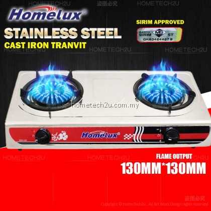 Homelux Double Burner Cooker Gas Stove Dapur Gas HDS-222 Homelux Double Burner Cooker Gas Stove Dapur Gas HDS-222