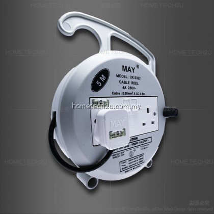 Selamat Heavy Duty Extension Roller 2 Gang Socket Cable Reel Extension Plug Trailing Socket [Sirim Approved]