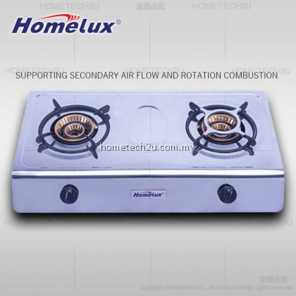 HOMELUX DOUBLE BURNER WHIRLWIND CYCLONE CAP BURNER GAS STOVE COOKER HPS-1605 [Sirim Approved]