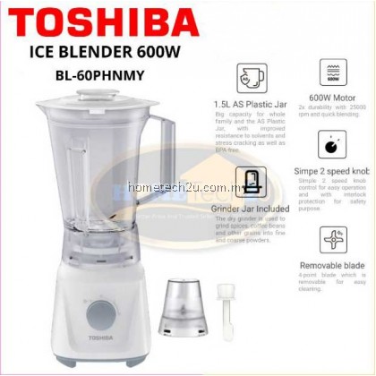 Original Toshiba Ice Blender 600watt powerful motor 1.5L Jug BL60PHNMY Original Toshiba Ice Blender 600watt powerful motor 1.5L Jug BL60PHNMY