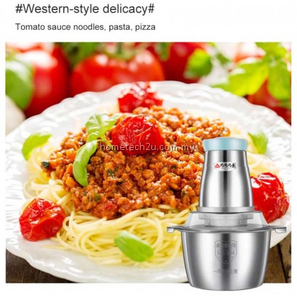 Electric Meat Grinder Household Stainless Steel Chopper Multi-function Meat Slicer 2L 3L High Quality Blender Easy Kitchen 250W