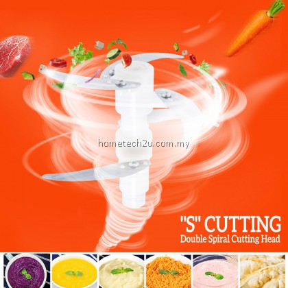Dessini 2L Electric Meat Grinder Slicer Food Mini Chopper Stainless Kitchen Electric Chopper Meat Grinder Shredder