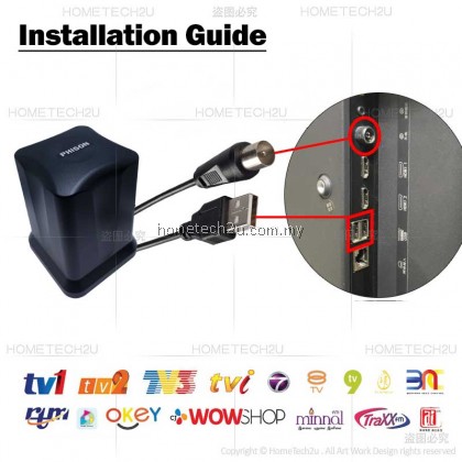 [2020-Upgraded] Phison Digital Antenna Aerial DTTV 1080P HDTV Indoor Antenna | Area TV | Antena TV | MyFreeView | MYTV Antena