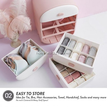 READY STOCK Household Artifact Storage Box for Socks and Underwear Organizer Drawer Cabinet Woman Wardrobe READY STOCK Household Artifact Storage Box for Socks and Underwear Organizer Drawer Cabinet Woman Wardrobe