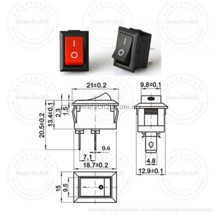 Mini Switch ON-OFF KCD1 15*21mm 2pin Ship Type Switch 6A 250V 10A 125V 15X21 Rocker Switch power switch black Mini Switch ON-OFF KCD1 15*21mm 2pin Ship Type Switch 6A 250V 10A 125V 15X21 Rocker Switch power switch black