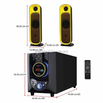 Denn 2.1ch PC Audio Multimedia Bluetooth Speaker with Remote Control (D-9970B) Denn 2.1ch PC Audio Multimedia Bluetooth Speaker with Remote Control (D-9970B)