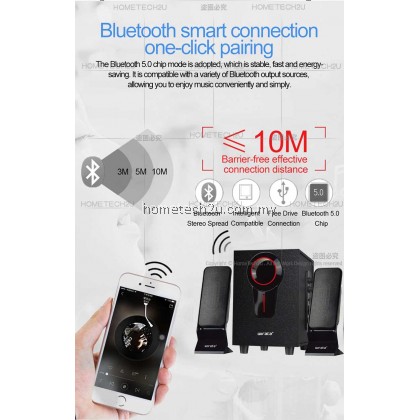 WIRATA SP-25A 2.1 880W Subwoofer PC Audio Speaker Bluetooth FM Radio USB MP3 WIRATA SP-25A 2.1 880W Subwoofer PC Audio Speaker Bluetooth FM Radio USB MP3
