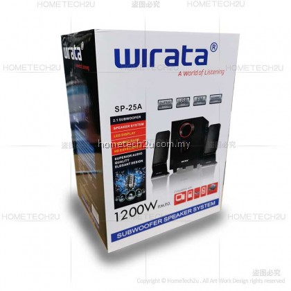 WIRATA SP-25A 2.1 880W Subwoofer PC Audio Speaker Bluetooth FM Radio USB MP3 WIRATA SP-25A 2.1 880W Subwoofer PC Audio Speaker Bluetooth FM Radio USB MP3