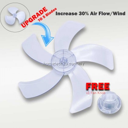 Replacement Fan Blade Bilah Kipas For Panasonic KDK Khind Pensonic Midea Singer Isonic Sharp Elba Morgan Faber Pentec (5-Blades) Replacement Fan Blade Bilah Kipas For Panasonic KDK Khind Pensonic Midea Singer Isonic Sharp Elba Morgan Faber Pentec (5-Blades)