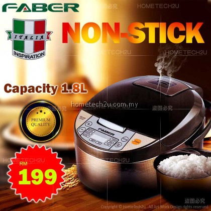 Original Faber Multi Function 1.8L Digital Rice Cooker RISO 18 Non Stick Pot Original Faber Multi Function 1.8L Digital Rice Cooker RISO 18 Non Stick Pot