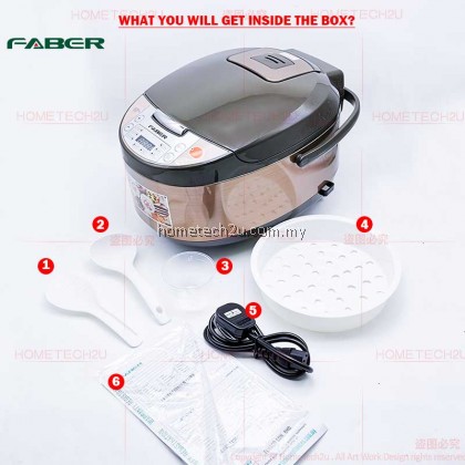 Original Faber Multi Function 1.8L Digital Rice Cooker RISO 18 Non Stick Pot Original Faber Multi Function 1.8L Digital Rice Cooker RISO 18 Non Stick Pot