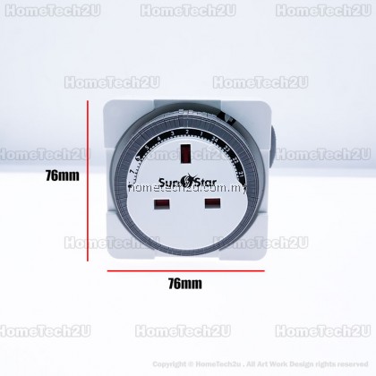 Sunstar 13A 24 Hours Analog Plug In Timer Switch (Sirim Approved) Sunstar 13A 24 Hours Analog Plug In Timer Switch (Sirim Approved)