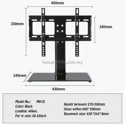Tabletop TV Table Monitor Stand Universal TV Desk Stand/Base LCD LED TV Table Wall Mount for 26 to 55 inch Flat screen Tabletop TV Table Monitor Stand Universal TV Desk Stand/Base LCD LED TV Table Wall Mount for 26 to 55 inch Flat screen