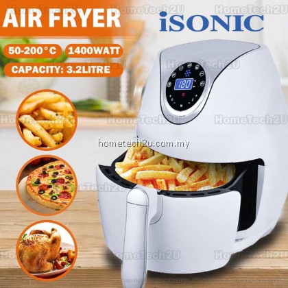iSONIC 3.2L Multifunction Air Fryer Chicken Oil free Air Fryer Health Fryer Pizza Cooker Smart Touch LCD Electric Deep Airfryer IAF-W320L iSONIC 3.2L Multifunction Air Fryer Chicken Oil free Air Fryer Health Fryer Pizza Cooker Smart Touch LCD Electric Deep Airfryer IAF-W320L
