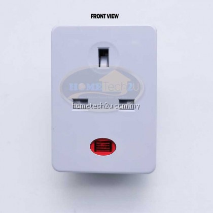 DLX 3 Way Adaptor with Neon Indicator Plug Extension Socket (Sirim Approved)
