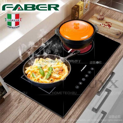 FABER Double-burner Electric Cooktop 1800W + 1300W Built in Hob Ceramic & Induction Cooker w SCHOTT CERAN Glass FABER Double-burner Electric Cooktop 1800W + 1300W Built in Hob Ceramic & Induction Cooker w SCHOTT CERAN Glass