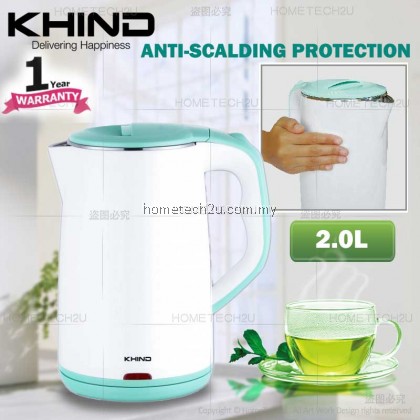 Original Khind Electric Jug Kettle Double Wall Protection 2.0L Big Capacity SUS304 (Sirim Approved) Original Khind Electric Jug Kettle Double Wall Protection 2.0L Big Capacity SUS304 (Sirim Approved)