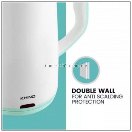 Original Khind Electric Jug Kettle Double Wall Protection 2.0L Big Capacity SUS304 (Sirim Approved) Original Khind Electric Jug Kettle Double Wall Protection 2.0L Big Capacity SUS304 (Sirim Approved)