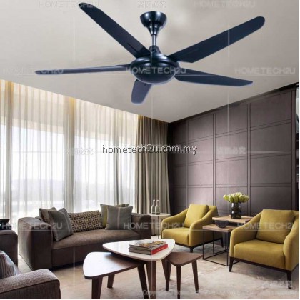 [2UNITS] DEKA K9 56" 5 BLADE 4 SPEED CEILING FAN w REMOTE CONTROL BLACK