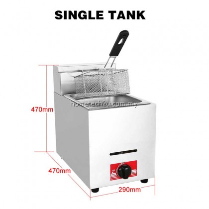 Commerical single/double tank LPG Gas Deep Fryer Stainless Steel Gas Frying Machine Oil fryer for chips/fried chicken Commerical single/double tank LPG Gas Deep Fryer Stainless Steel Gas Frying Machine Oil fryer for chips/fried chicken