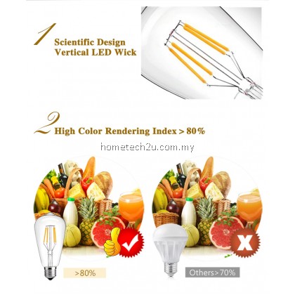 Antique ST64 LED E27 Bulb Retro Lamp Decorative Bulb 4W 8W LED Light E27 Edison Light For Cafe Coffee Shop Antique ST64 LED E27 Bulb Retro Lamp Decorative Bulb 4W 8W LED Light E27 Edison Light For Cafe Coffee Shop